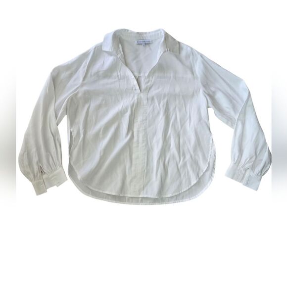 Endless Rose White Long Sleeve Blouse With Slits On Sides Sz Large - Picture 1 of 12